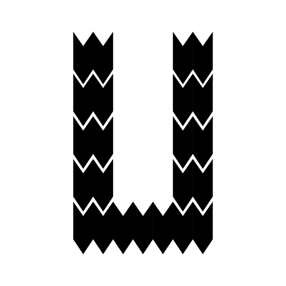 Letter U logo design. vector