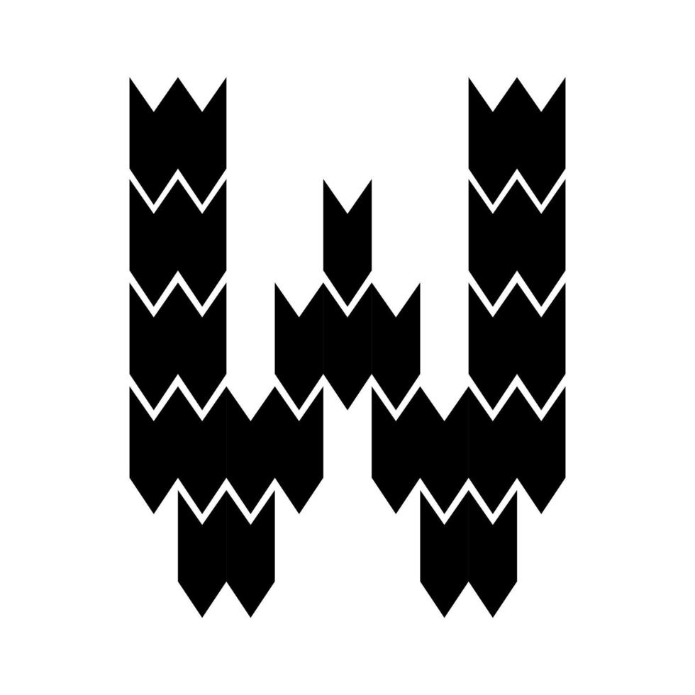 Letter W logo design. vector