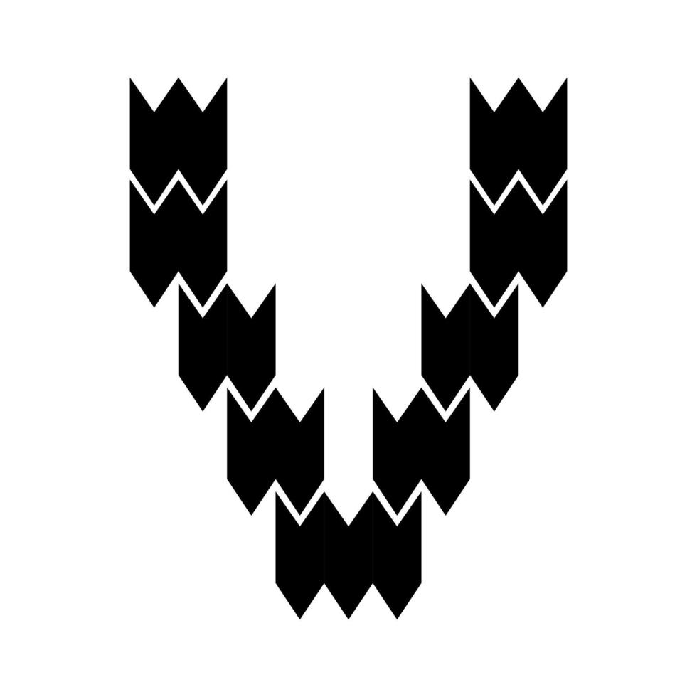 Letter V logo design. vector