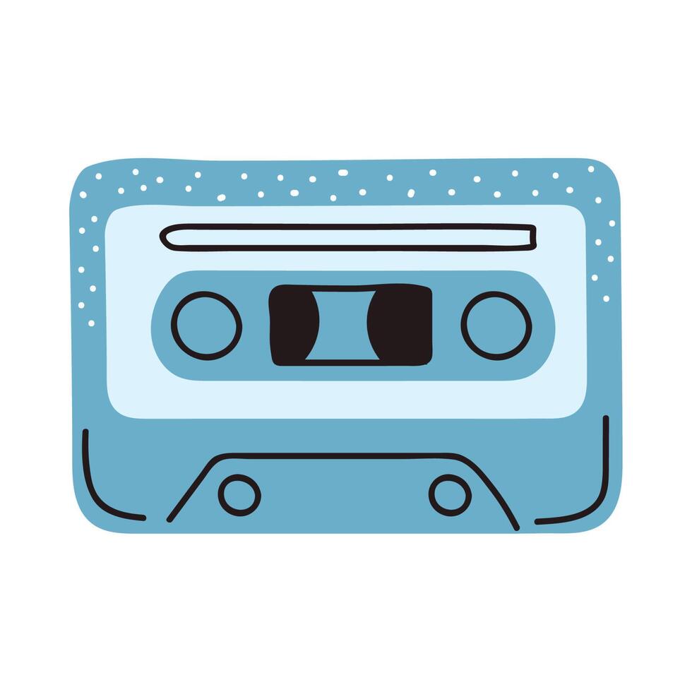 music cassette retro vector