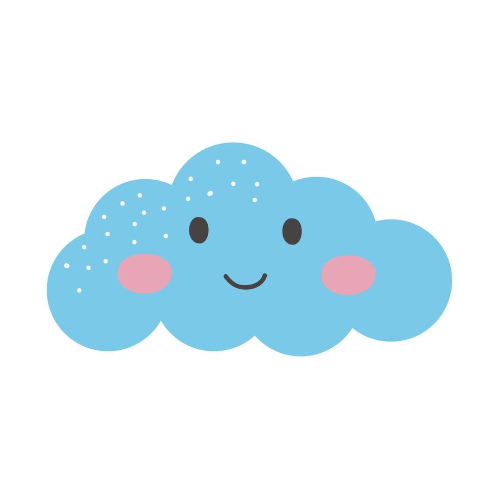 pretty cloud face vector