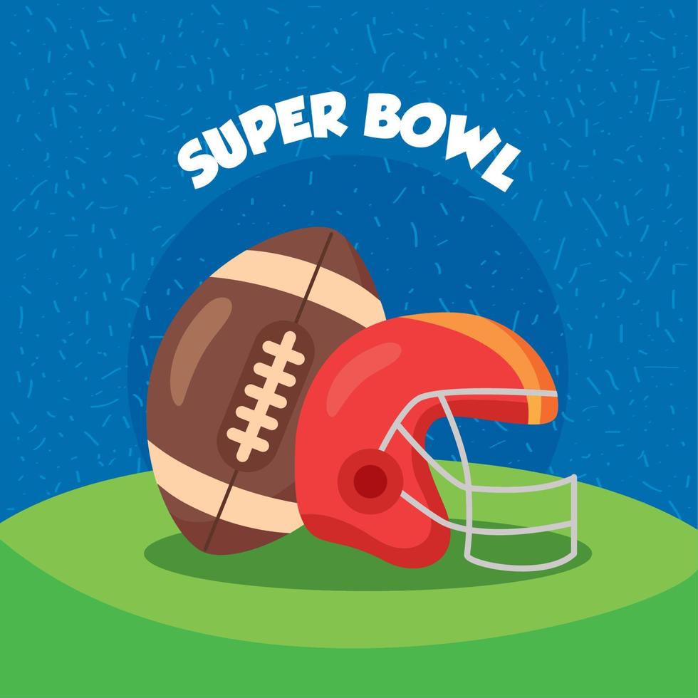 super bowl equipment vector