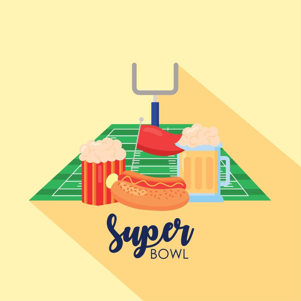super bowl card vector