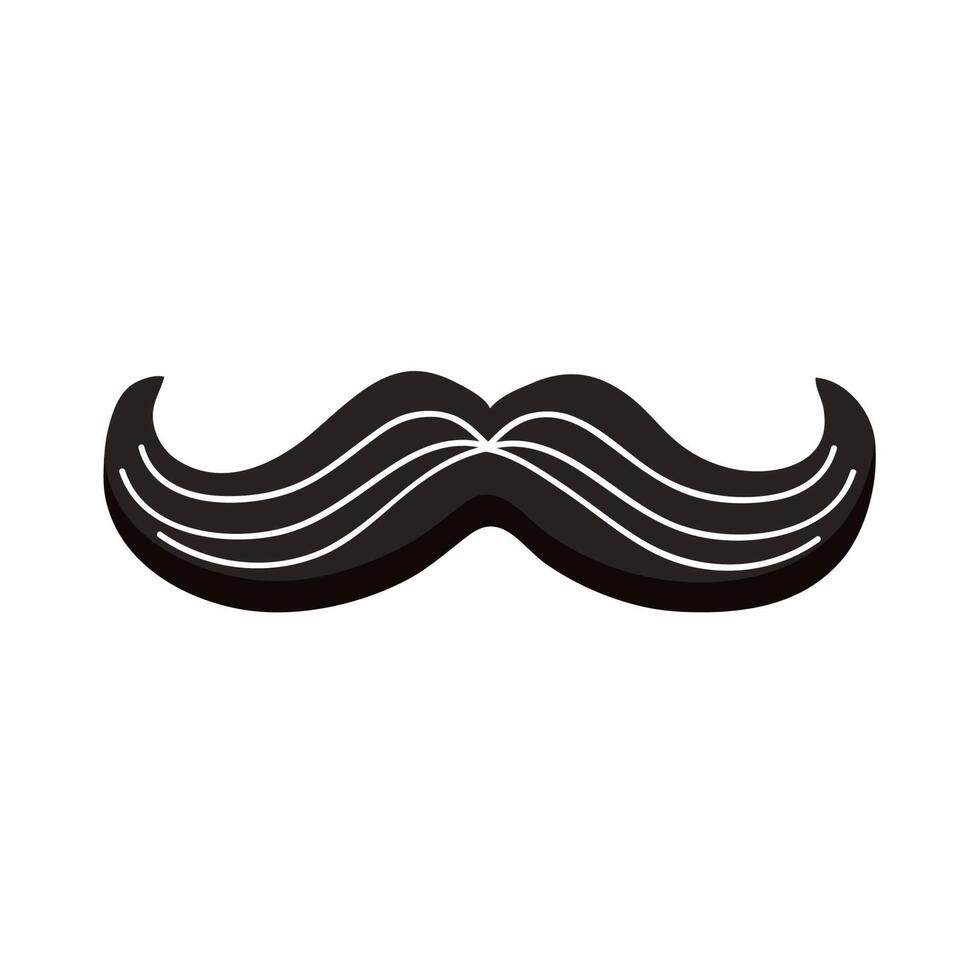 mustache hipster style vector