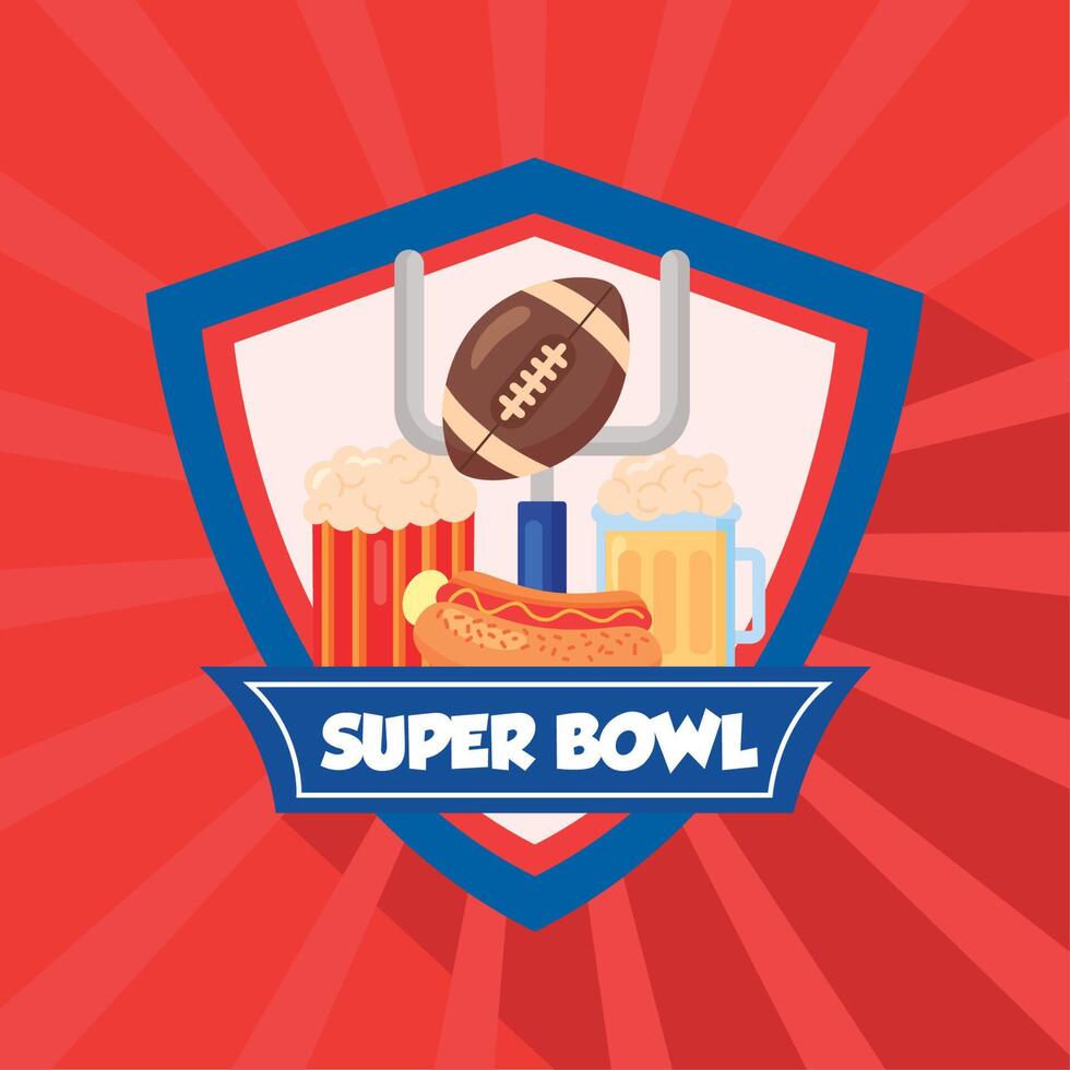 super bowl shield vector