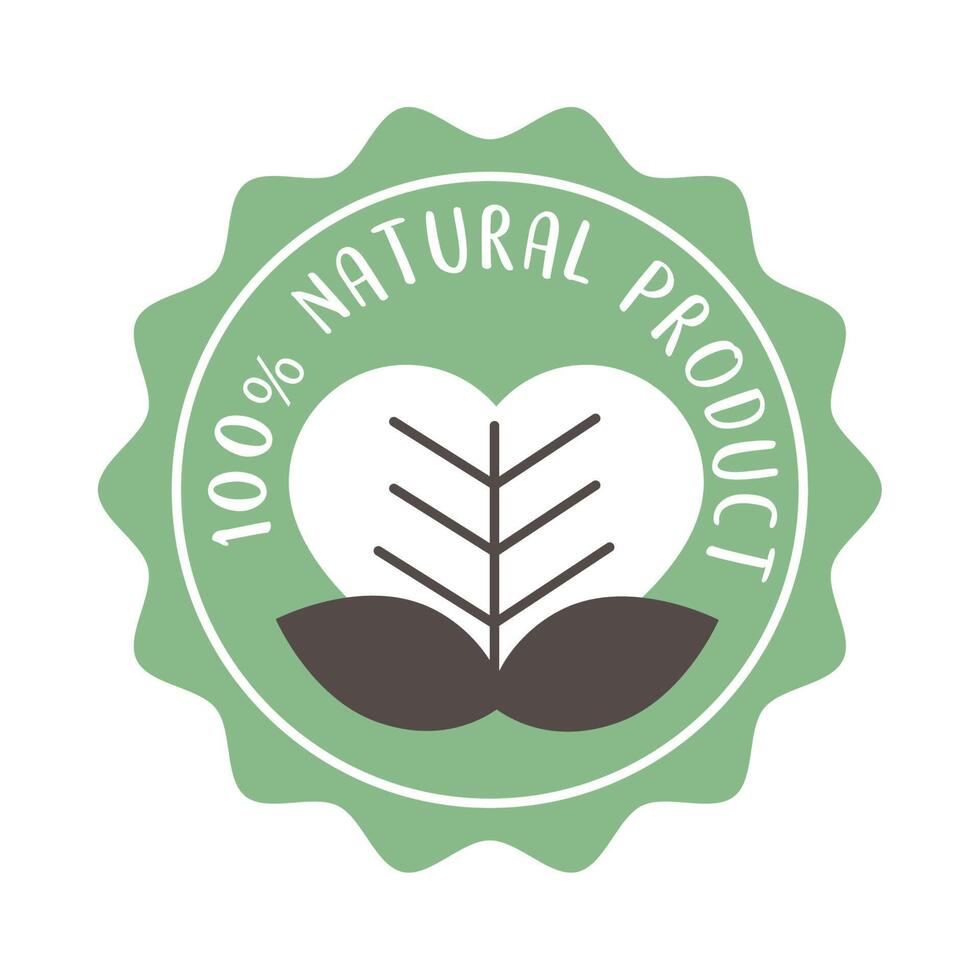 natural stamp design vector