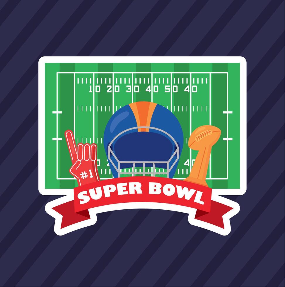 super bowl poster vector