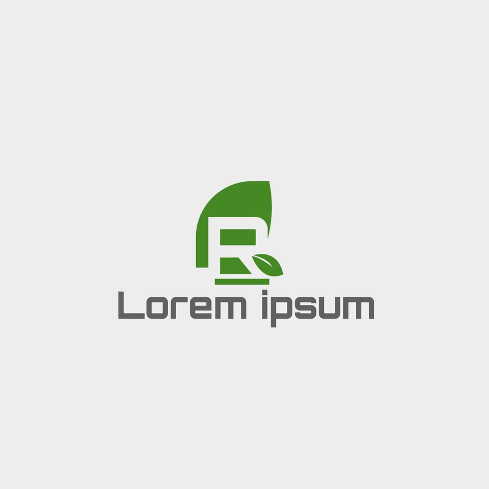 R MINIMALIST LOGO FOR AGRICULTURE OR NATURE LOGO CAN ALSO FOR PRODUCTS vector