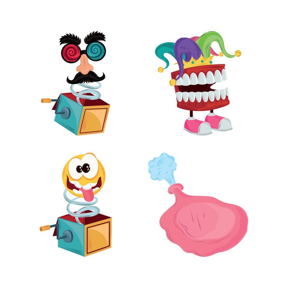 fools day set vector