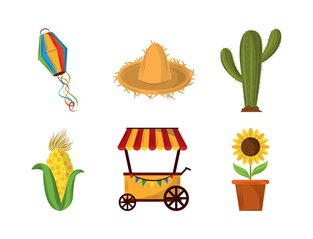 festa junina set vector