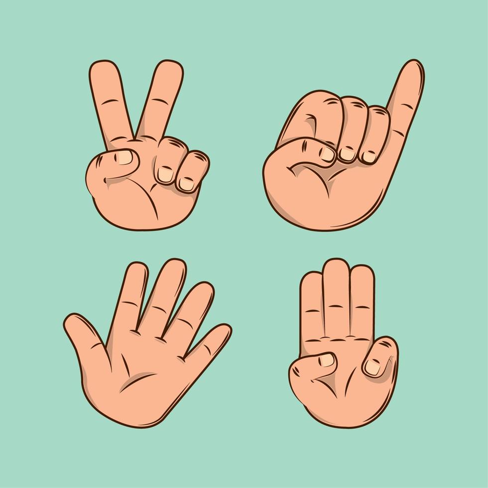 human hands gestures vector