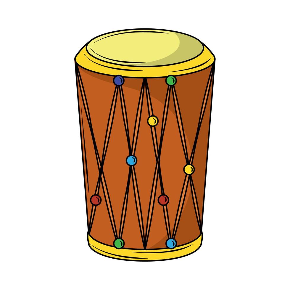 rustic drum instrument vector