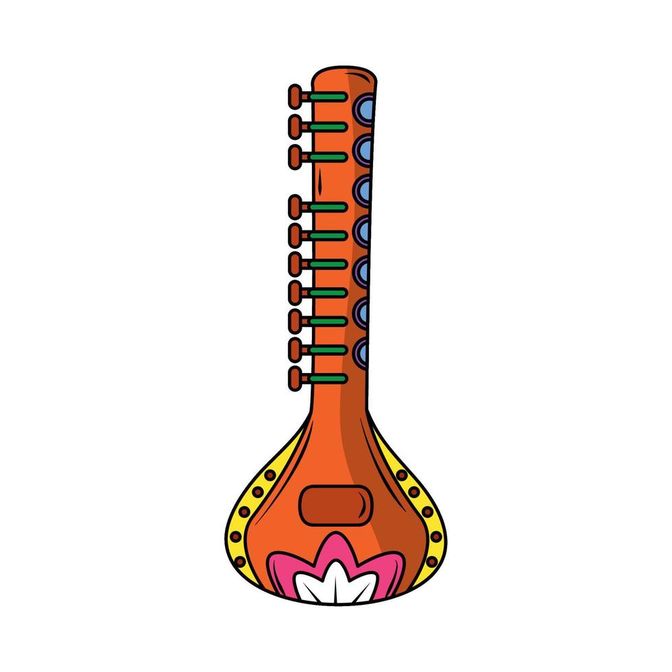 instrument of indian culture vector