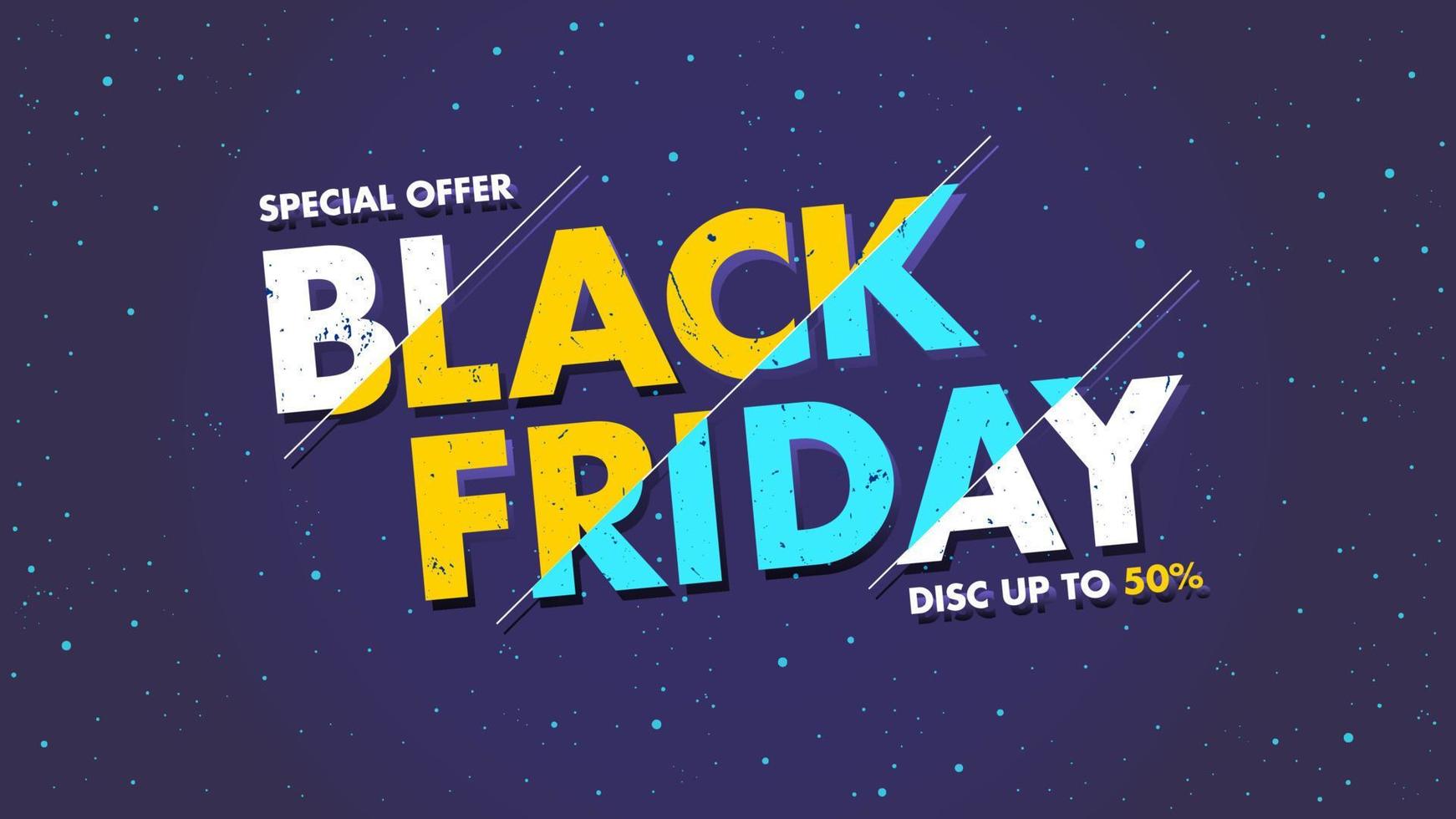 Special offer black friday banner design vector