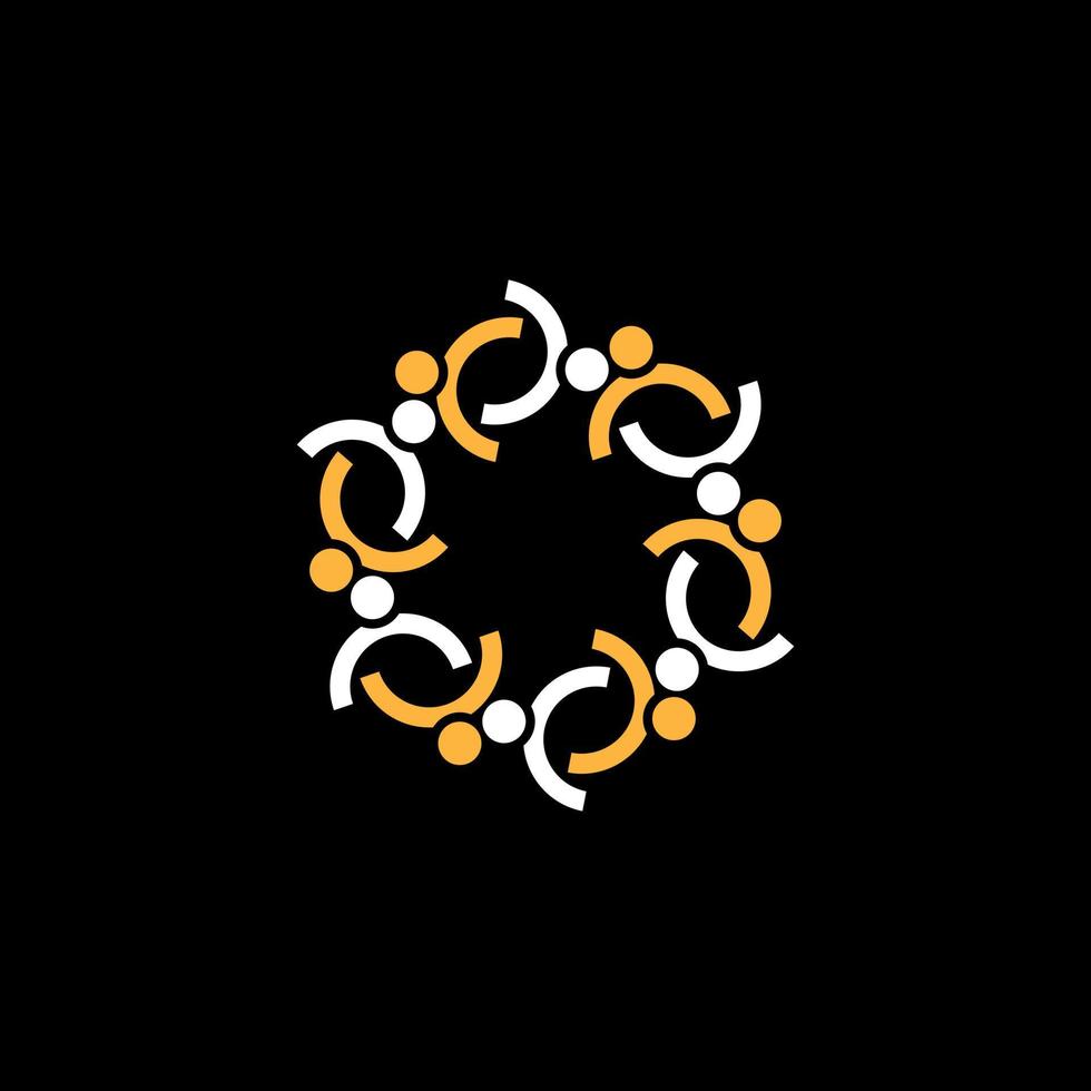 Unique Body or human with hold or cuddle face to face on around circle image graphic icon logo design abstract concept vector stock. Can be used as symbol related to people or community