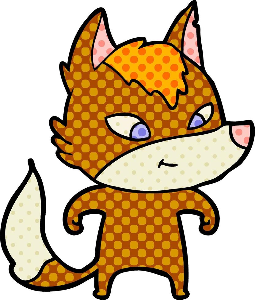 fox cartoon character vector