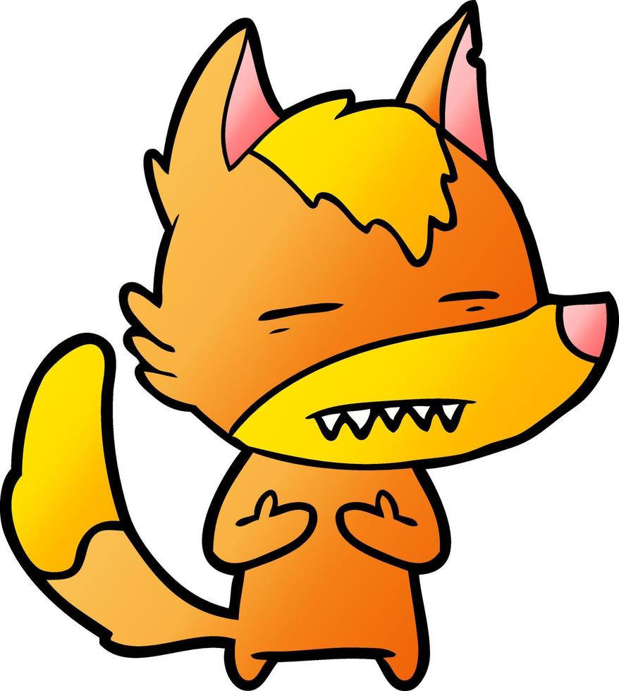 fox cartoon character vector