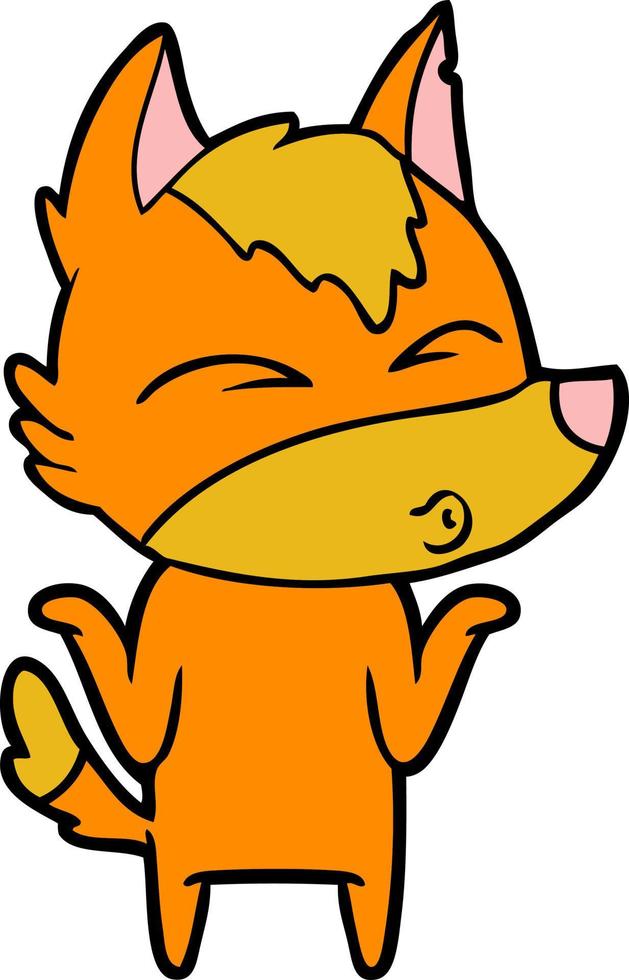 fox cartoon character vector