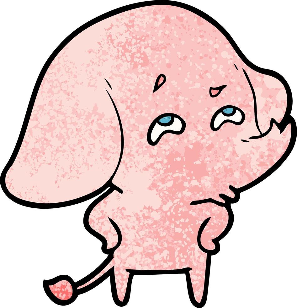 cartoon elephant remembering vector