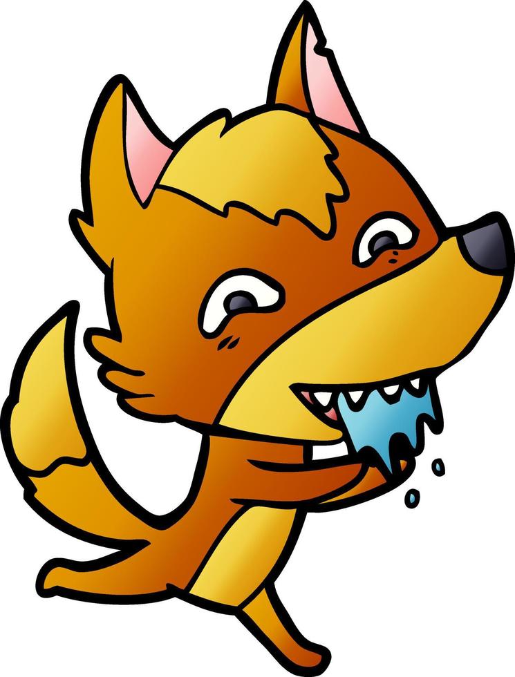 fox cartoon character vector