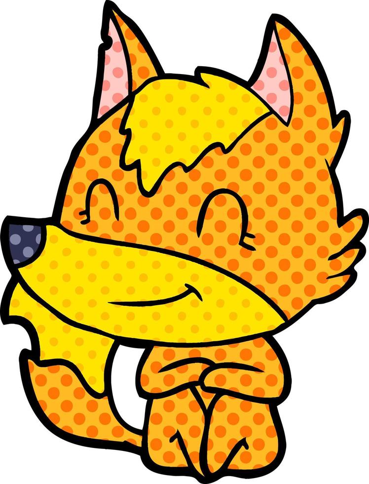 fox cartoon character vector