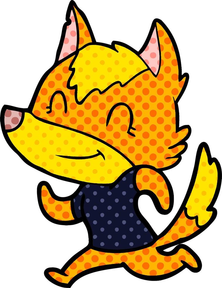 fox cartoon character vector