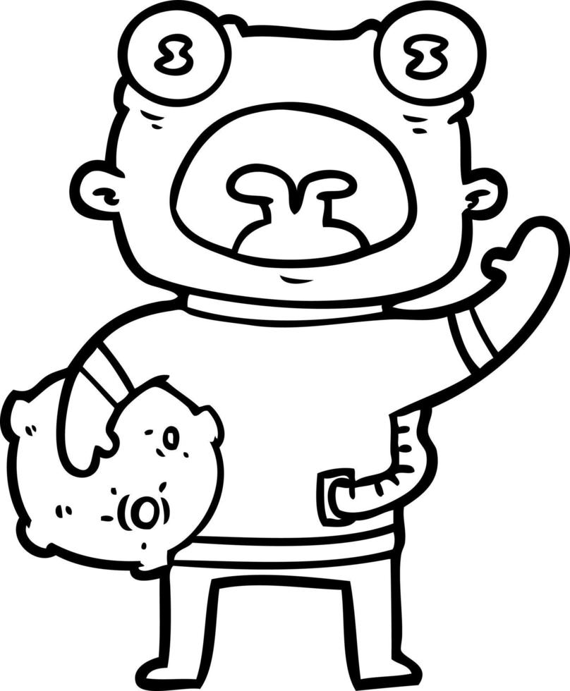 cartoon weird alien communicating vector