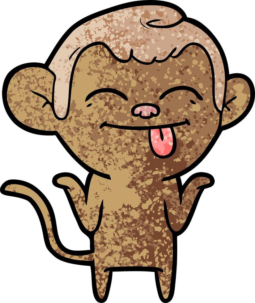 funny cartoon monkey vector