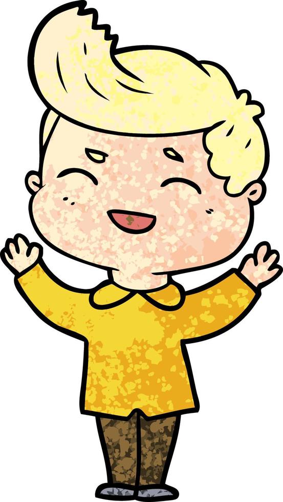 cartoon man laughing vector