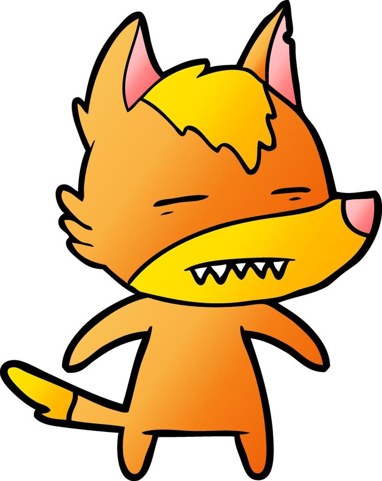 fox cartoon character vector