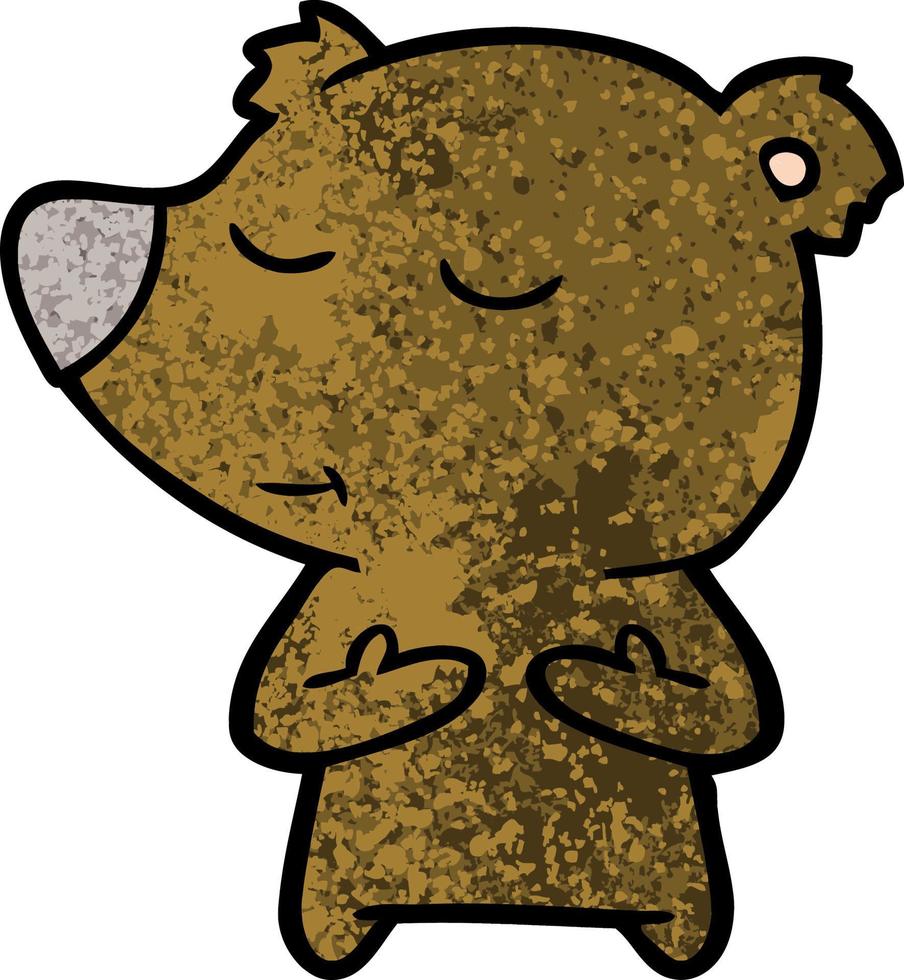 happy cartoon bear vector