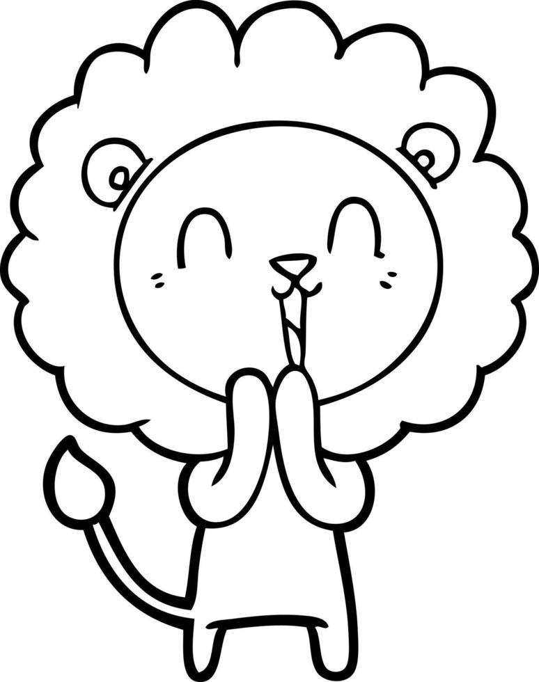 laughing lion cartoon vector