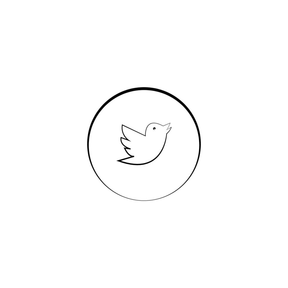 pájaro icono imagen ilustración vector diseño línea