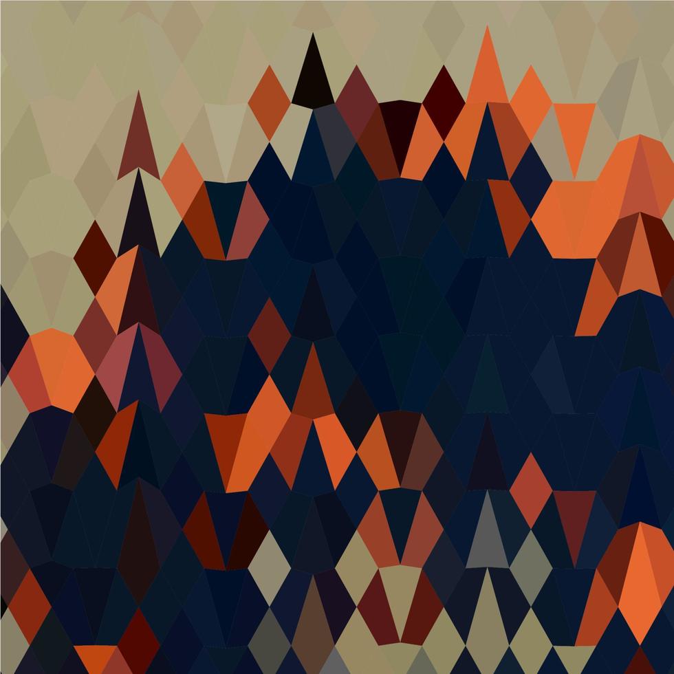Orange Blue Abstract Low Polygon Background vector