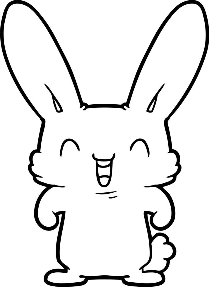 cartoon rabbit laughing 12391423 Vector Art at Vecteezy