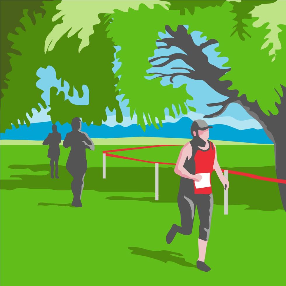 Marathon Runner Running WPA vector