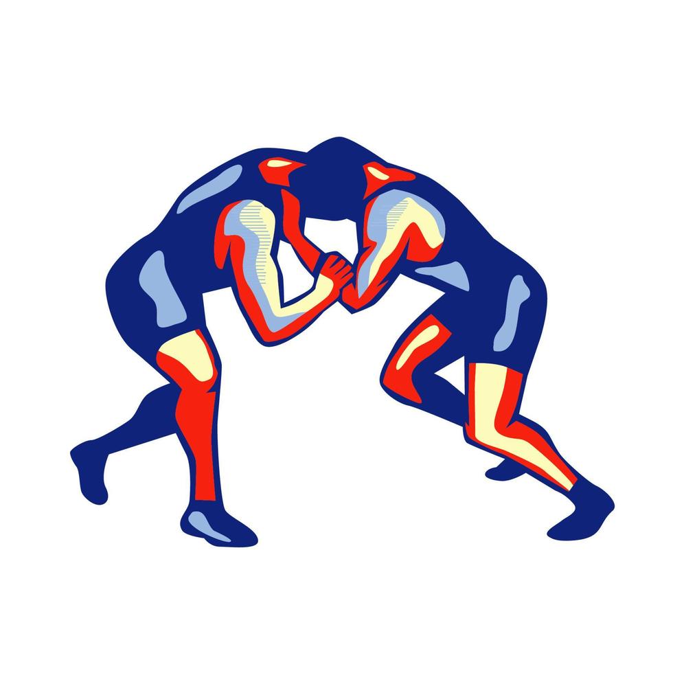 lucha libre retro vector