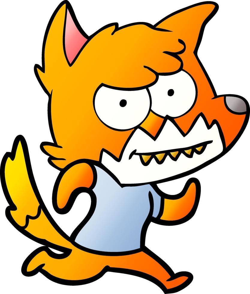 fox cartoon character vector