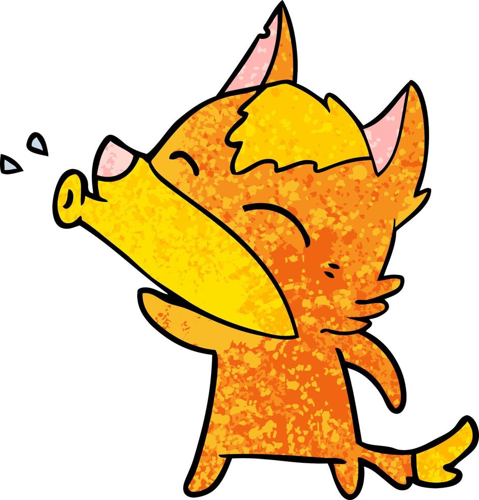 fox cartoon character vector