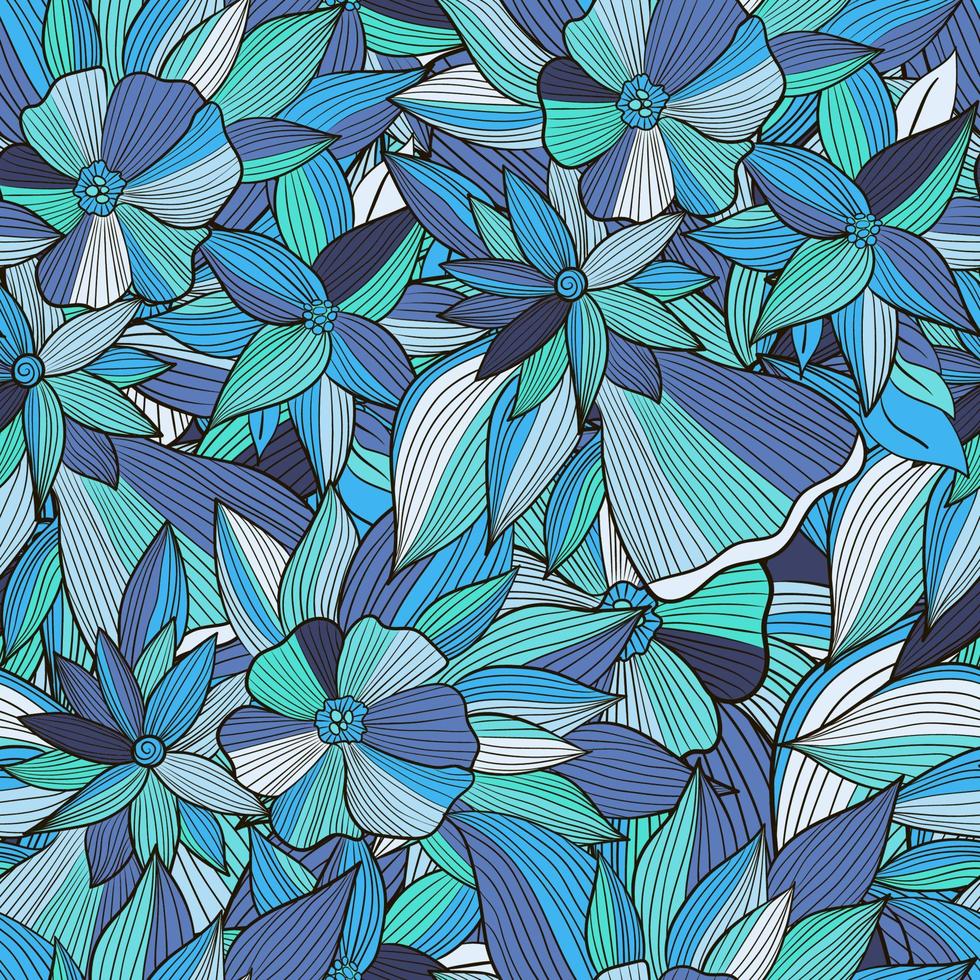 Seamless geometric pattern with leaves vector