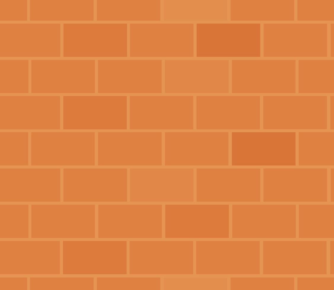 Brown brick wall seamless pattern. vector