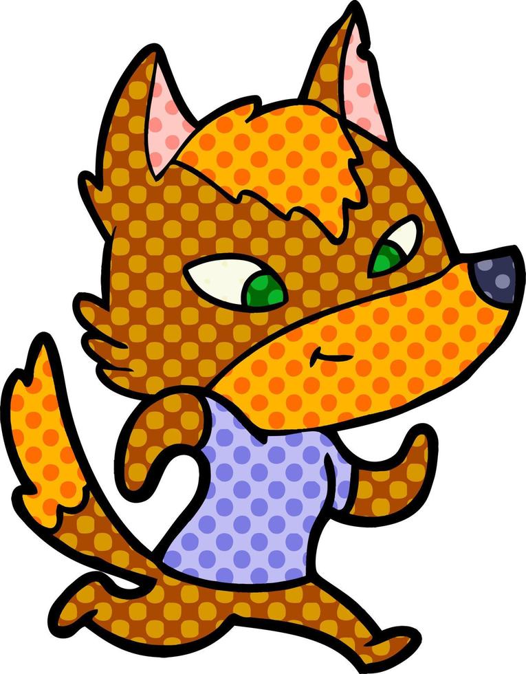 fox cartoon character vector