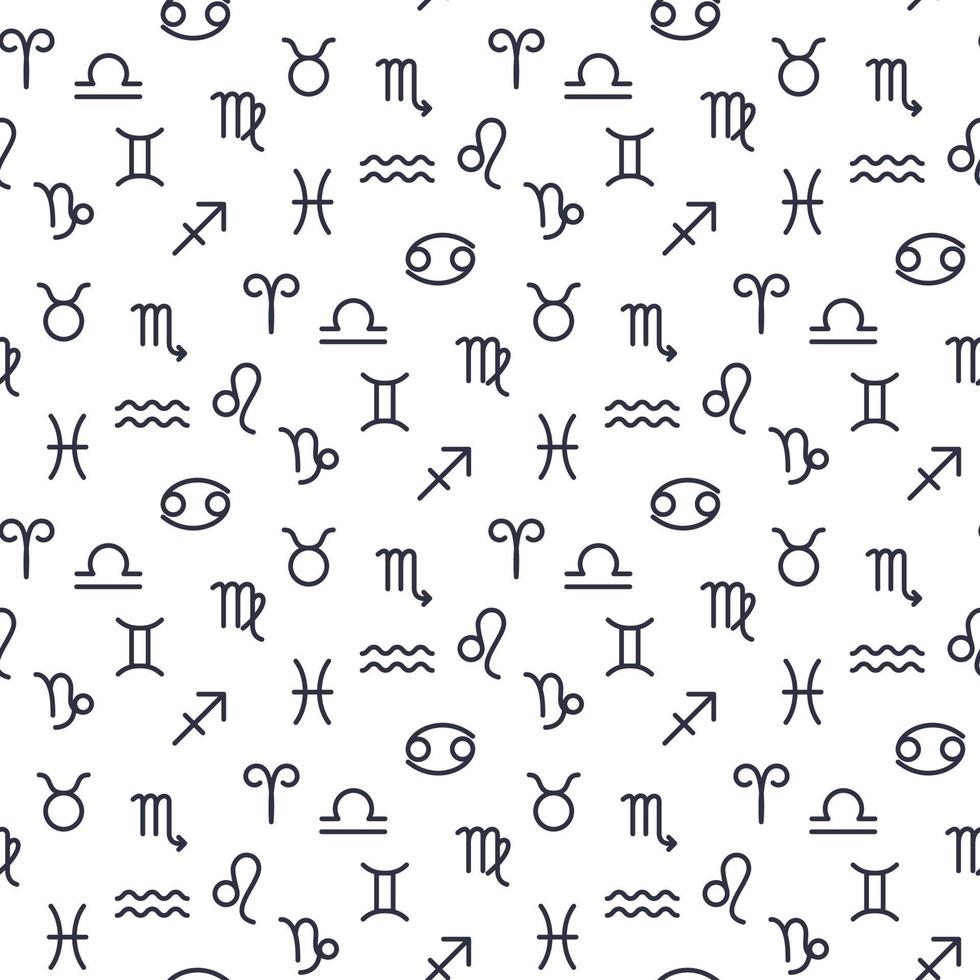 zodiac signs seamless pattern vector