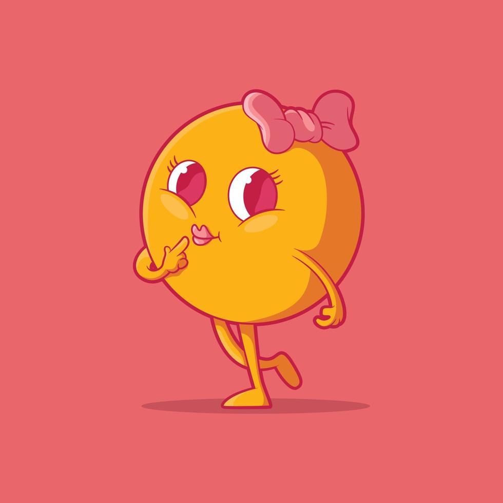 ilustración de vector de emoji amarillo sexy. comunicación, divertido, concepto de diseño social.