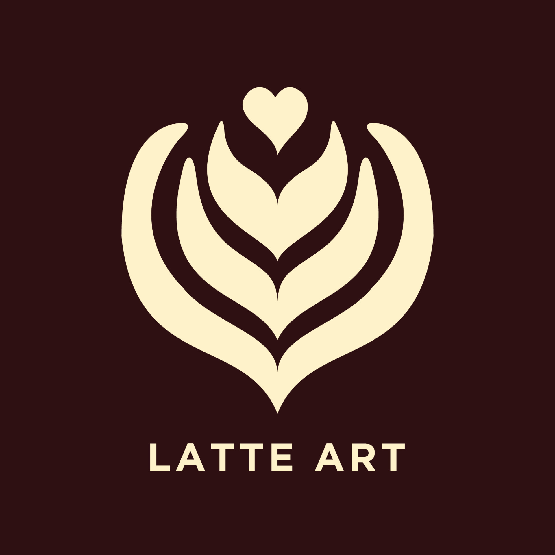 Tulip Heart Coffee latte art 12392119 Vector Art at Vecteezy