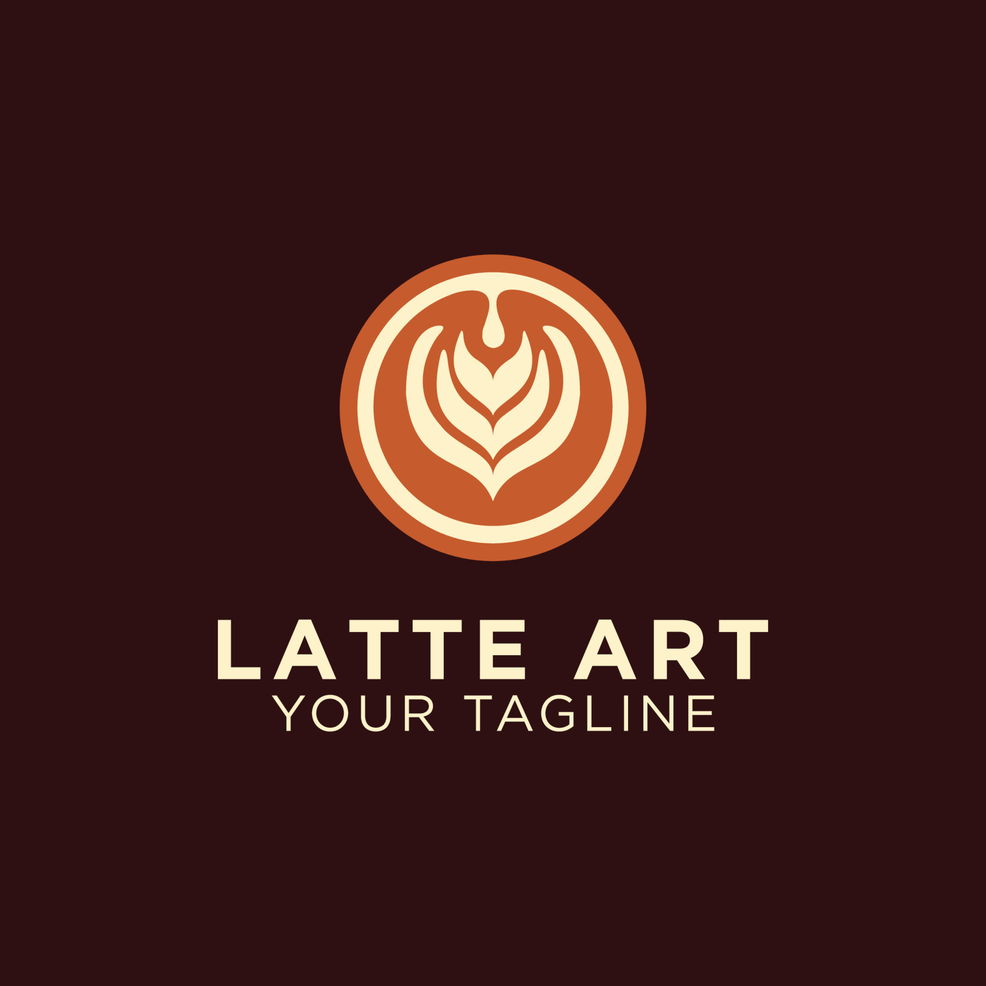 Latte Art Coffee Logo 12392129 Vector Art At Vecteezy