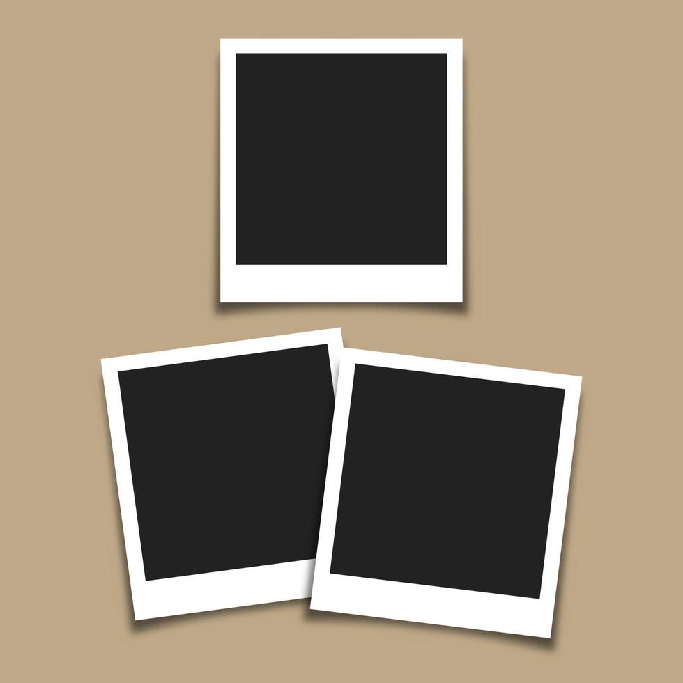 Photo frame with adhesive tape set collection vector