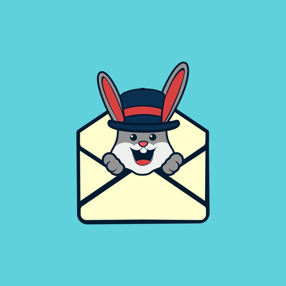 Bunny Out from Envelope Email vector