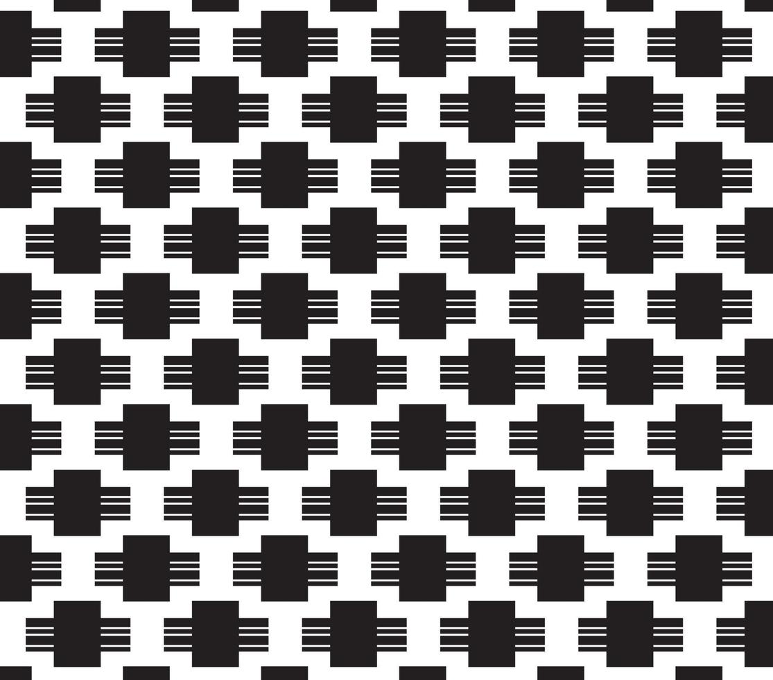 abstract pattern border Seamless black, gray and white square stripes Beautiful geometric maze pattern fabric. vector