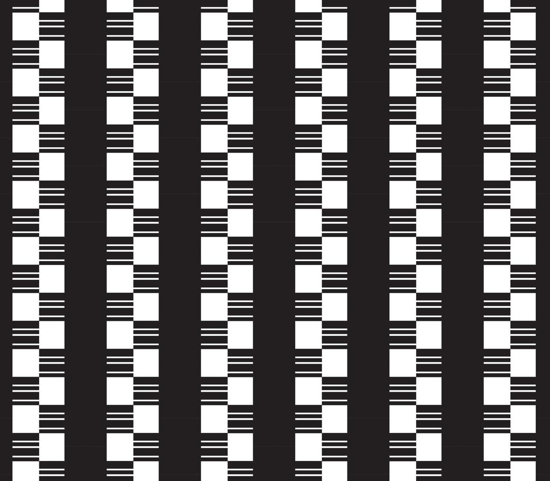 abstract pattern border Seamless black, gray and white square stripes Beautiful geometric maze pattern fabric. vector